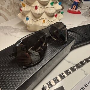 Ray-Ban Dark Gray Aviator Sunglasses